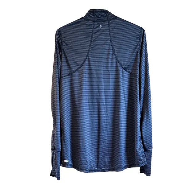 Danskin Now Performance Black Micro-Stripe Athletic Quarter‎ Zip XL Dri More - Image 9