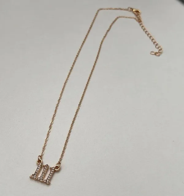 Dainty Gold Chain Angel Number Necklace - Image 9