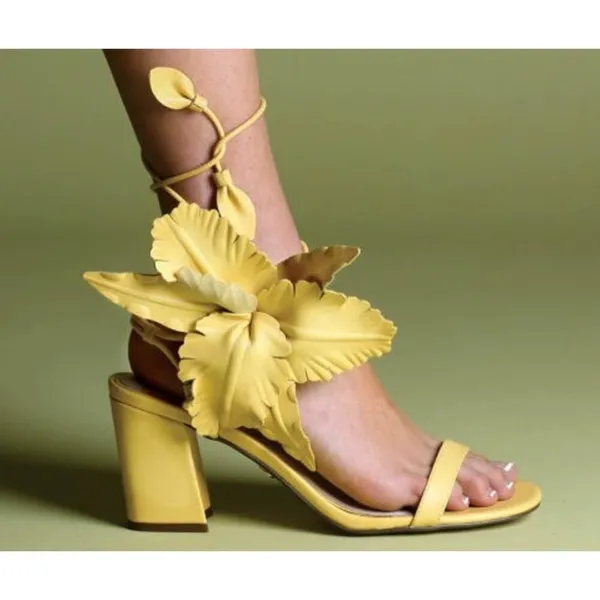 Cecelia New York Hibiscus Sandals in RARE Orange Sz. 10 - Image 3