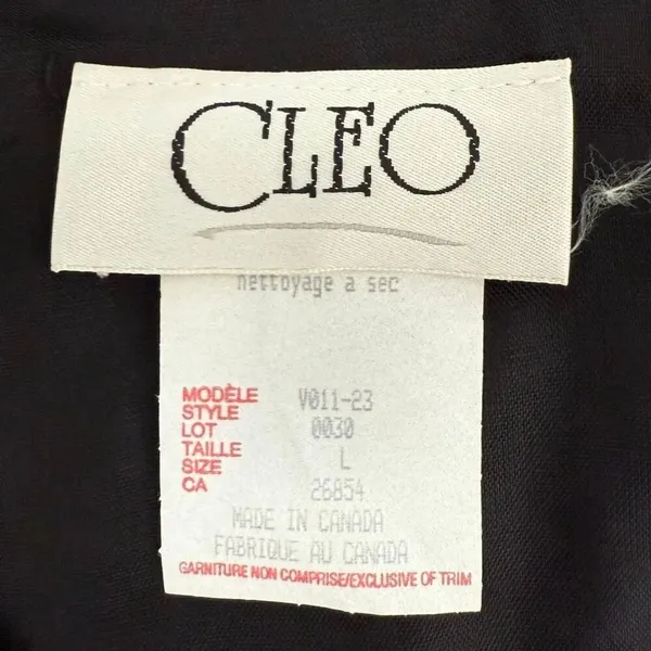 Vintage 90s Cleo Santa Christmas Teddy Bear Dog Cat Tapestry Vest L - Image 8