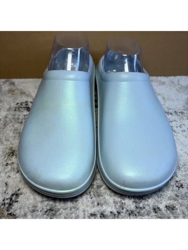 Totes Women Blue Iridescent Clogs Size 8 Waterproof Lightweight Outdoor Slip - Image 2