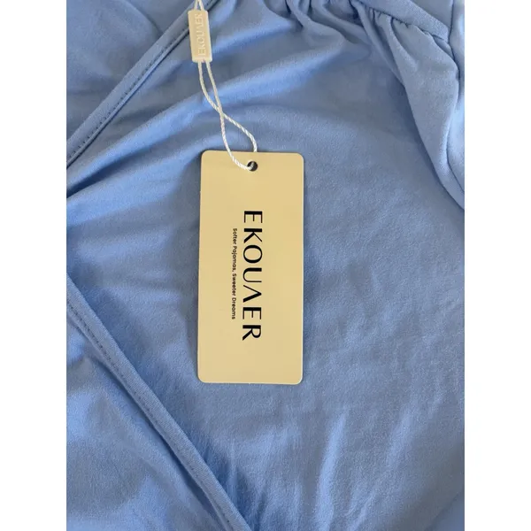 Ekouaer Button Back Dress‎ Athleisure Beach Coastal Chic Size L - Image 5