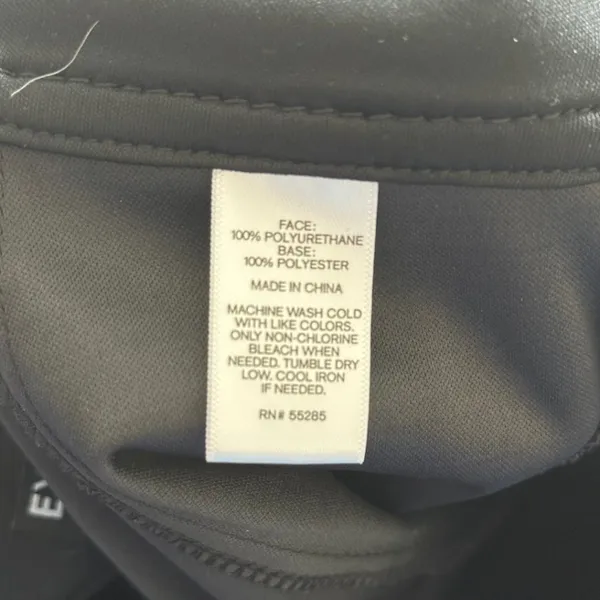 Express Faux Leather Off Center Zip Black Mini Skirt (Size 4) - Image 6