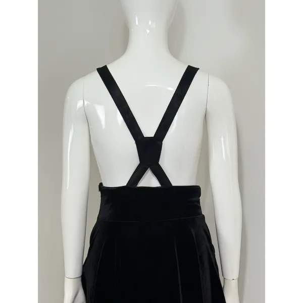 Killstar Black Velvet Corset Suspender Skirt Lace Up Whimsigoth Punk Size M - Image 8