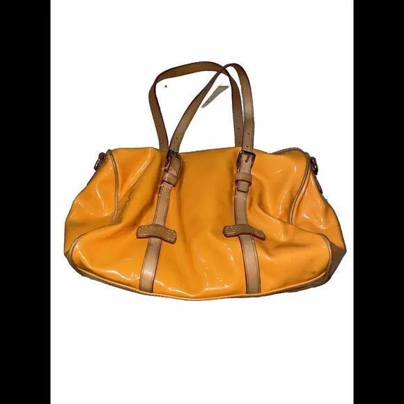 Dooney & Bourke Mustard Shoulder Bag‎ Patent Leather 12x9x3.5” - Image 2