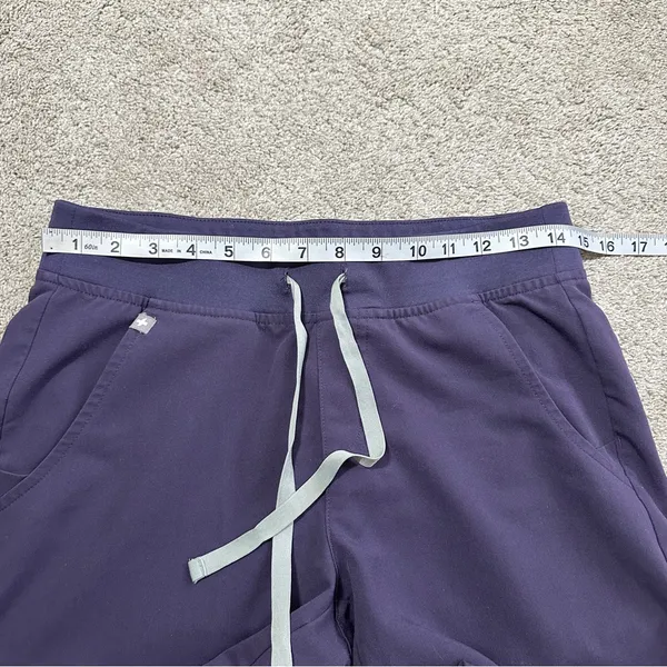 Figs Women’s Zamora Jogger Scrub Pants Pull On Mid Rise in Dark Purple Size S - Image 12