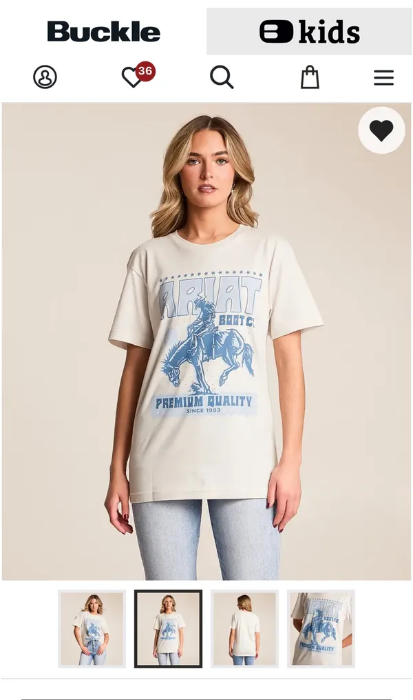 Ariat Retro Cowboy T-Shirt - Image 2