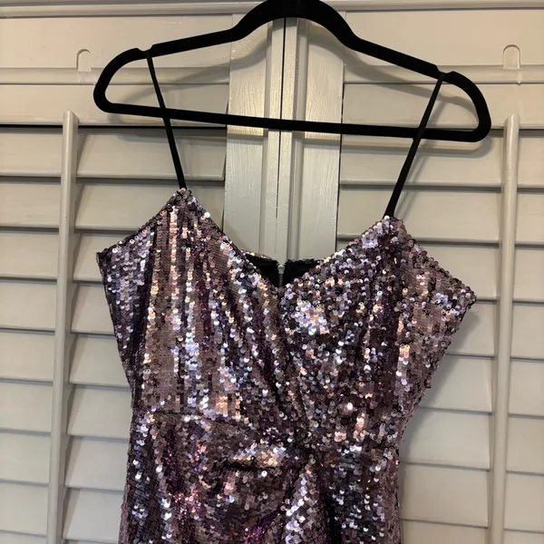 Parker Purple Sequin‎ Dress Size 4 - Image 3
