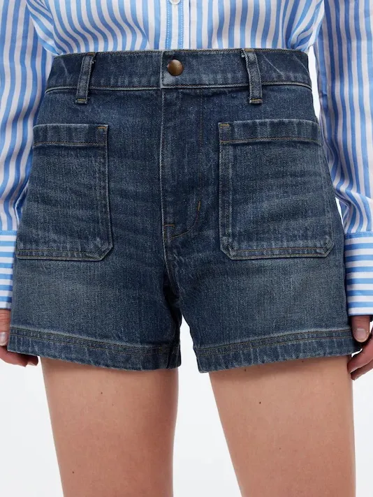 Madewell The Denim Emmett Short: Patch Pocket Edition in Blue Size‎ 26 - Image 11