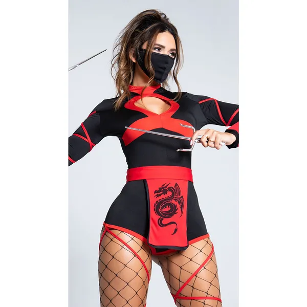 NEW Leg Avenue Dragon Ninja Sexy Halloween Costume Size Large - Image 5