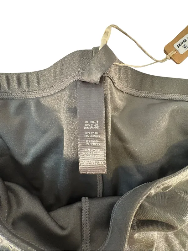 SKIMS Shine Spandex Jersey Bike Shorts 4X Gray Chalk NWT High Rise Plus - Image 5