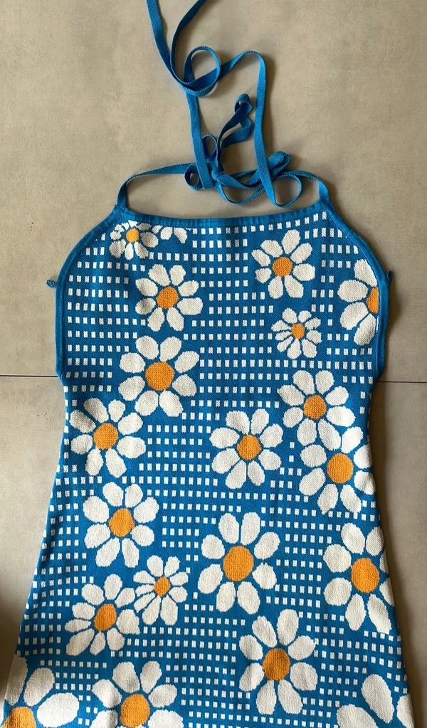Cider Daisy Print Open Back Dress - Image 5
