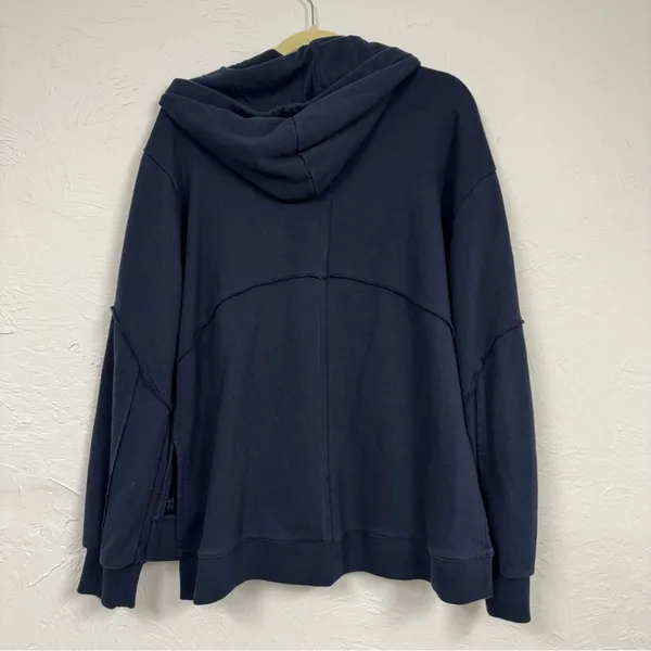 Sweaty Betty Navy Blue Oversized Hoodie Sweatshirt Women’s 8 Exposed Seams - Image 12