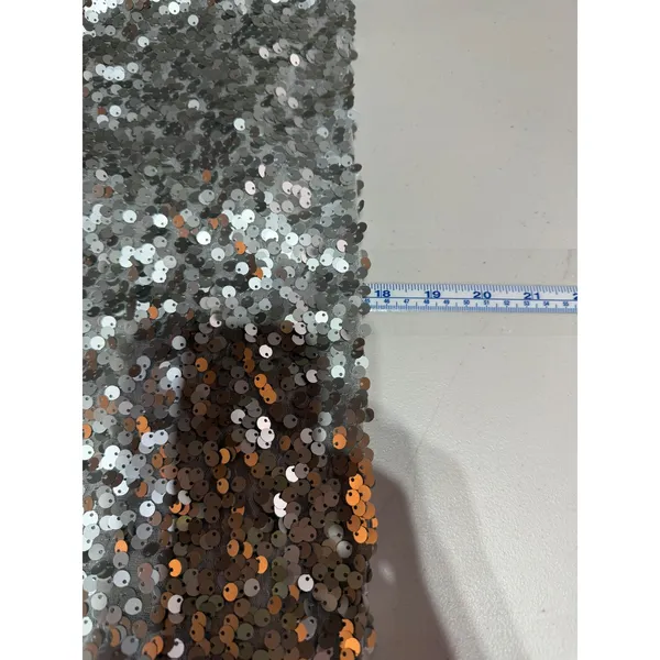 NWT J.Crew Sequin Mini‎ Skirt Womens 4 Silver F7872 Disco Party Glam Holiday - Image 8