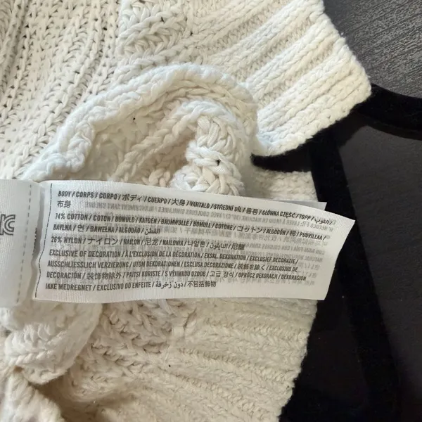 ABERCROMBIE & FITCH Open Knit Sweater Tank Top Vest White Cream Size Small - Image 8