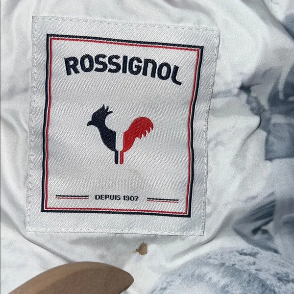 ROSSIGNOL Women's Down Puffer Ski Jacket Sz Small EUC‎ Tan - Image 10