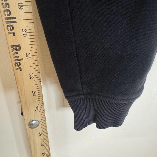 Gymshark Jogger Pants Medium Black Fleece Sweatpants‎ Drawstring Cuffed - Image 7