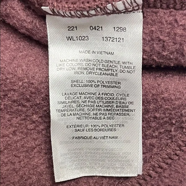 Columbia Mauve Sleeveless Mock Neck Zip-Up Pockets Fleece Vest Medium - Image 12