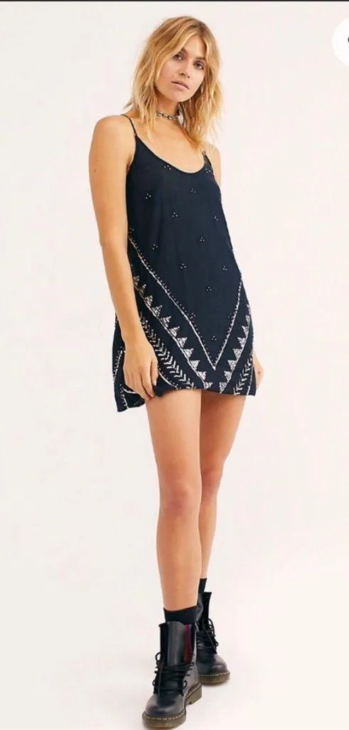 Free People Black Mini Dress - Image 3