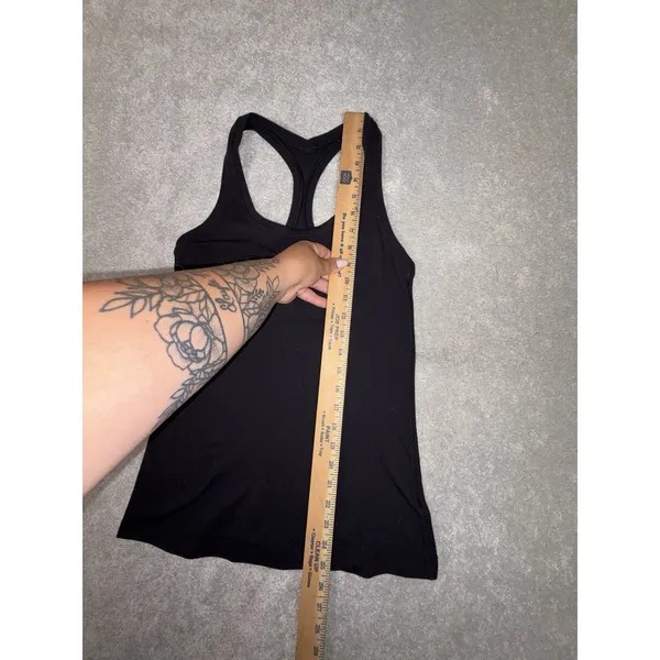 lululemon black tank top size 4 scoop‎ neck racerback - Image 6