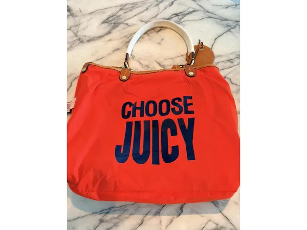 Juicy Couture Tote Bag Terry Cloth Handbag Xl Hobo Y2K OG Vintage Reversible - Image 4