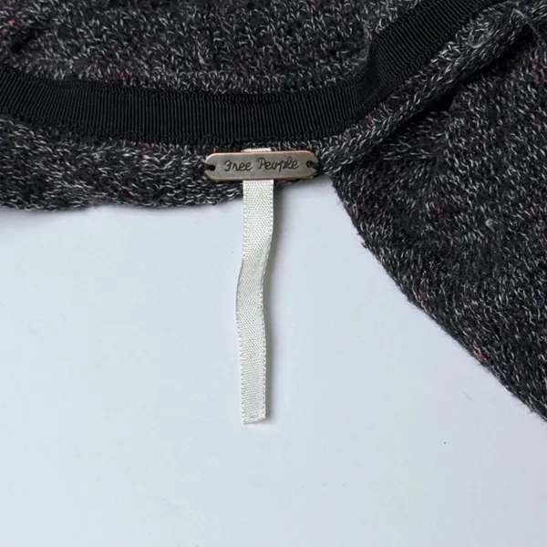 Free People TGIF High Low Oversized Marled Cardigan Sweater Small Slouchy Gray - Image 5