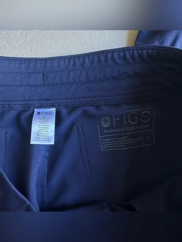 FIGS Zamora Jogger Scrub Pants - Navy Blue - Image 3