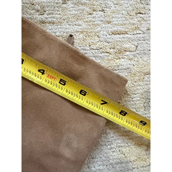 DVF Knee High Boots Womens 9 Tan Leather Suede Wedge Heel - Image 11