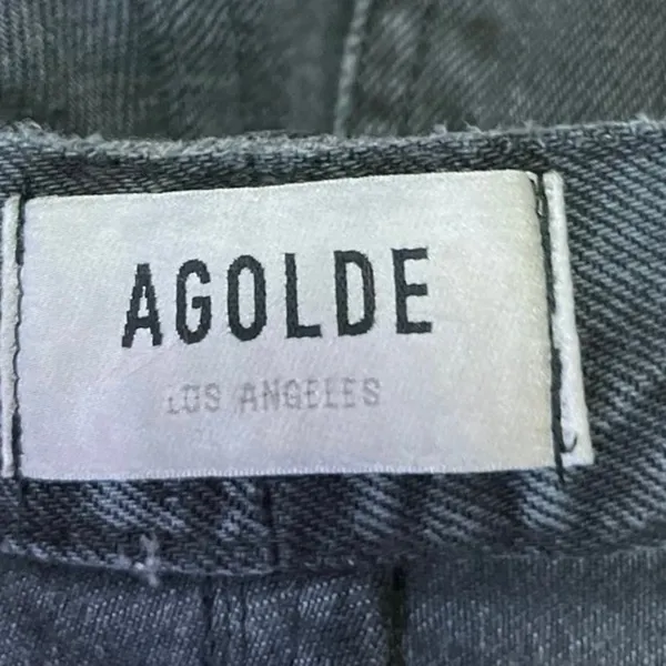 Agolde Women's Black High Waisted Relaxed Fit Straight Leg Denim Jeans Size S - Image 4