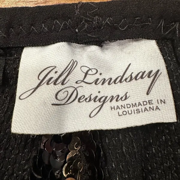 Euc Jill Lindsey Designs Double Color Black/Gold Sequence Culotte - Image 6