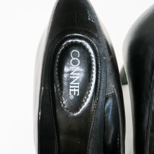 Vintage 90s Connie Black Leather Pumps - Image 8