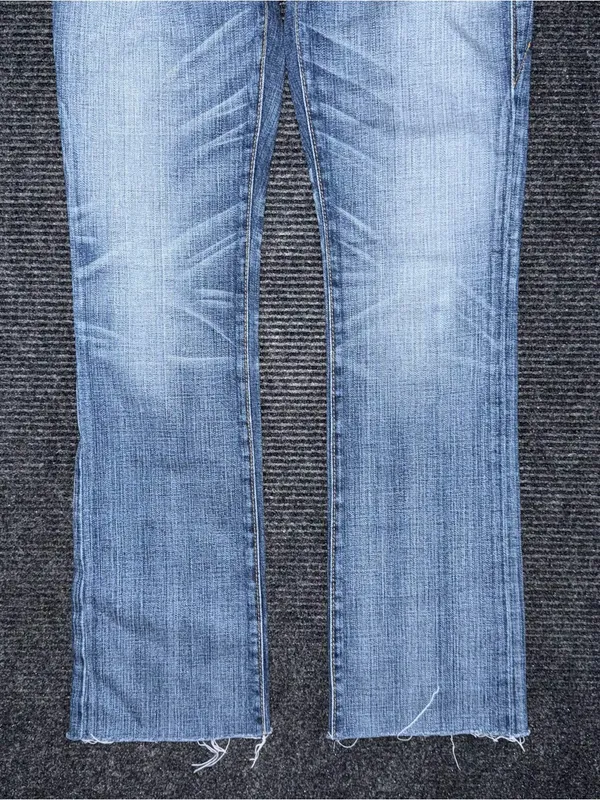 Vintage True Religion Low Rise Bootcut Jeans Sz 28 x 31.5 Raw Hem USA Made Y2K - Image 6