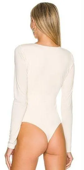 Camila Coelho Reyes Bodysuit in Beige Small - Image 2