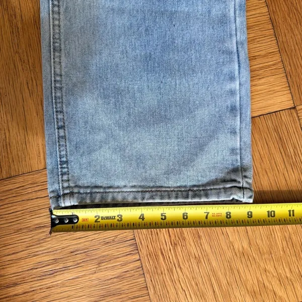 Unbranded Vintage High Rise Wide Leg Jeans 26x29.5 Actual Light Wash 100% Cotton - Image 11