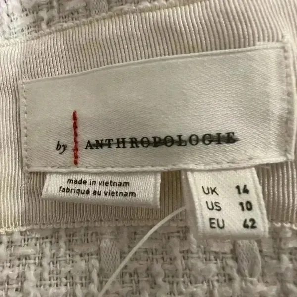 Anthropologie $180 Mini Tank Tweed Dress Vacation Resort Beachy‎ Natural Preppy - Image 8