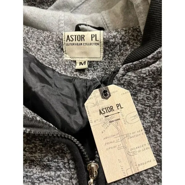 Astor PL Outerwear collection zip hoodie medium NWT Black - Image 3