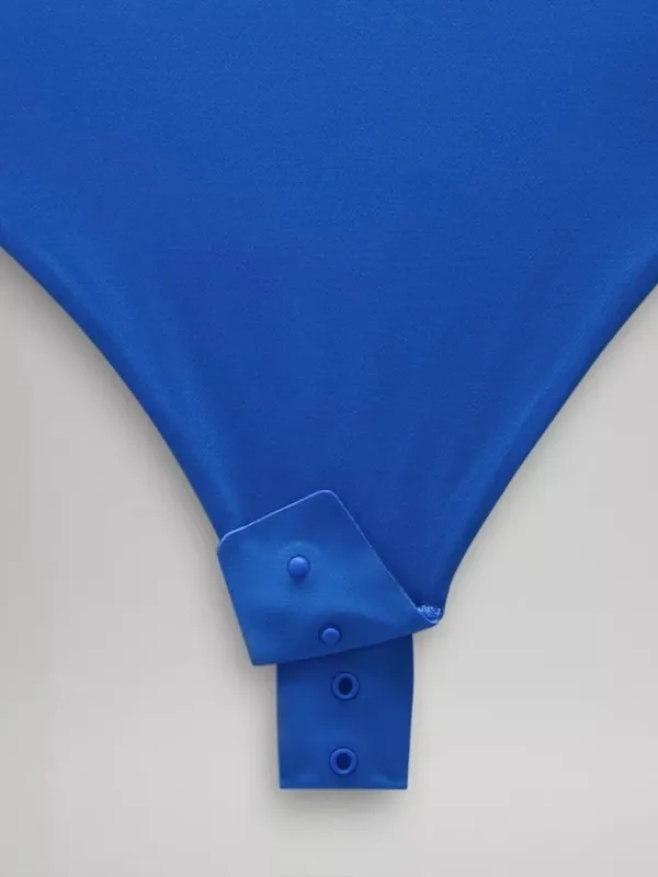 Lululemon NWT Mock Neck Sleeveless Bodysuit Nulu Ultra Soft Blue Size L - Image 11