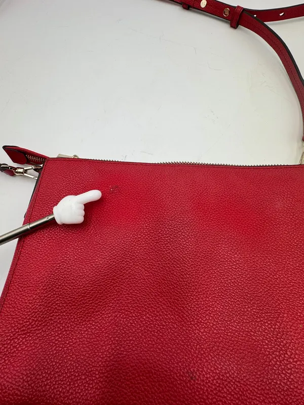 Kate Spade New York Red Pebbled Leather Crossbody Shoulder Bag Purse Dust Bag - Image 10
