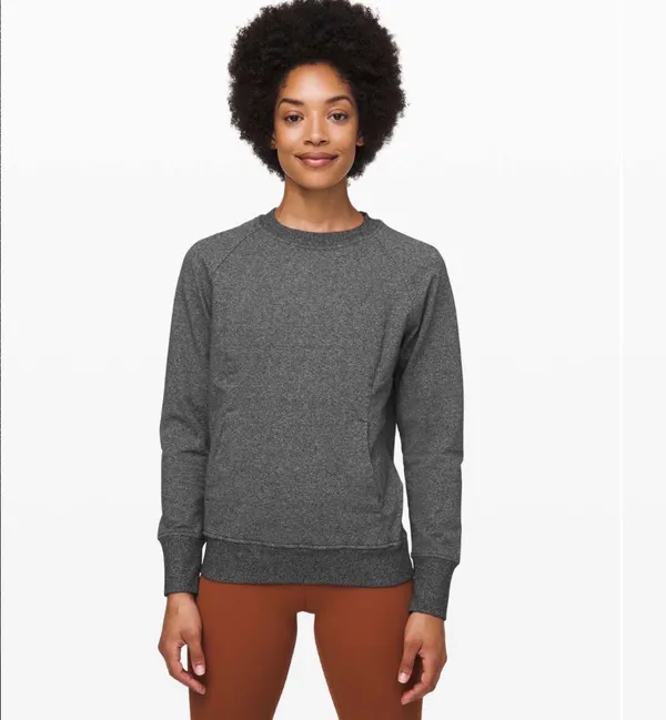 Lululemon Heather Gray Scuba Crew - Image 2