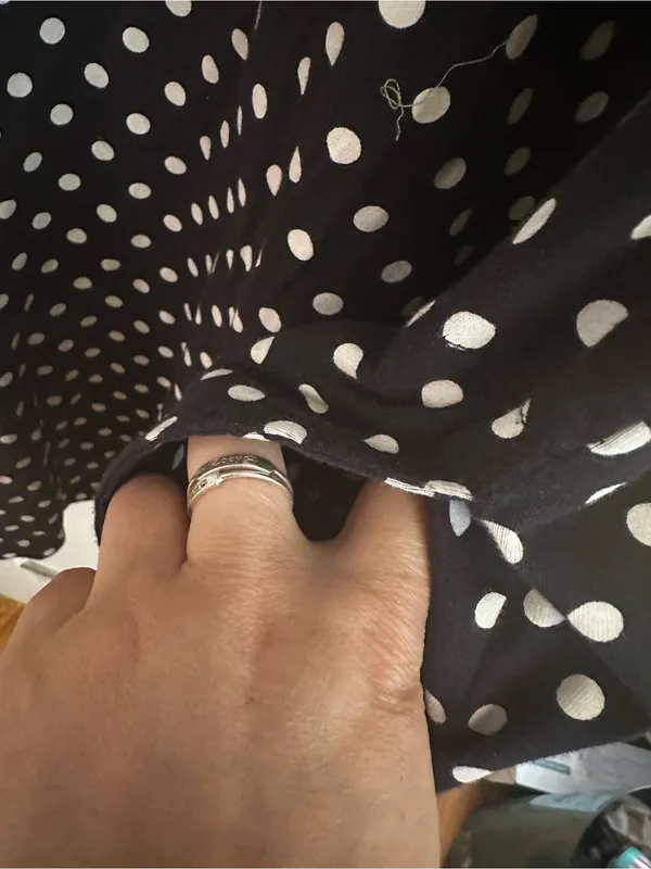 Lands’ End Polka Dot Sleeveless Jersey T-Shirt Dress Swim Cover Up Pockets XL 18 - Image 7