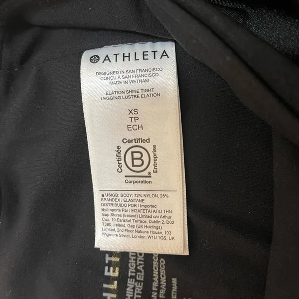 Athleta elation shine tight in black women’s size XS - Image 8