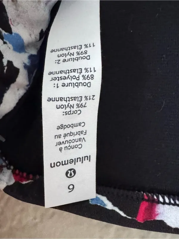 NWT Lululemon Lighten Up Bra size 6 in culture clash multi - Image 2