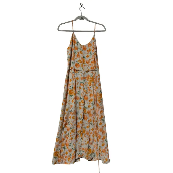 Sienna Sky Womens Orange Floral Button Front Midi Dress Size M 02CDR903 - Image 7