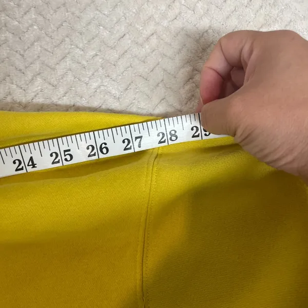 Nike Center Swoosh Yellow Oversized Boxy Pullover Hoodie‎ Streetwear Small - Image 9