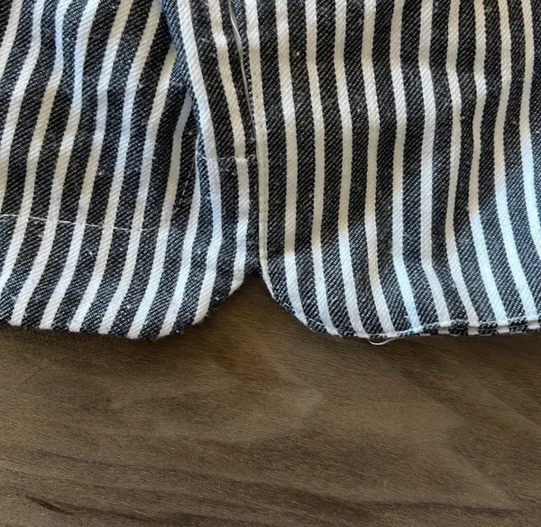 Rumor Boutique LF Blue and white stripped shorts with pockets - Image 7