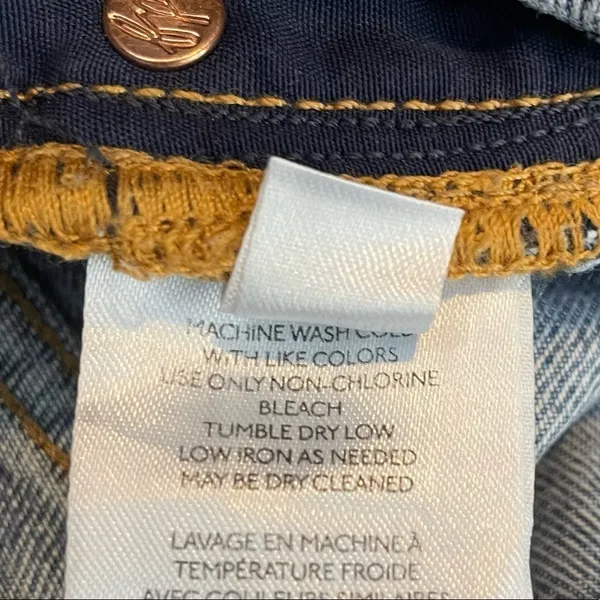 Free People Dakota Straight‎ Leg Jean in Indigo Blue Size 26 - Image 7