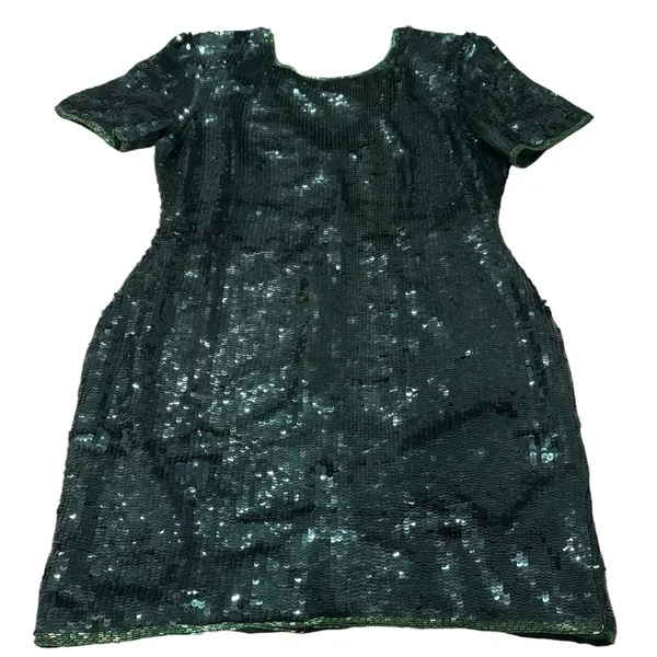 Royal Feelings Vintage Hunter Emerald Green Sequin Dress Women's‎ Size XL - Image 2