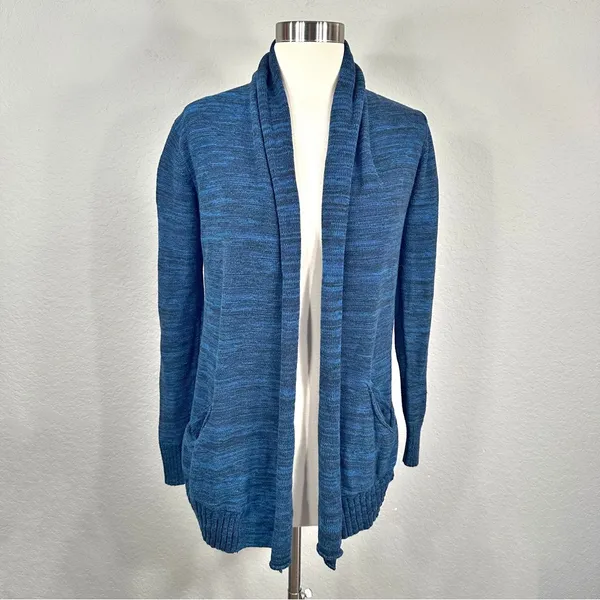 Aritzia Wilfred Flaubert Blue Silk Cashmere Open Cardigan - Image 3