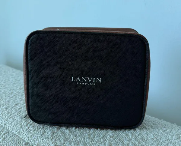 Lanvin Black and Brown Cosmetic Bag - Image 3