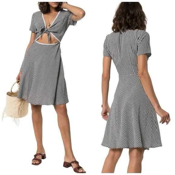 Solid and Striped Gingham Cutout‎ Dress Size xs - Image 2